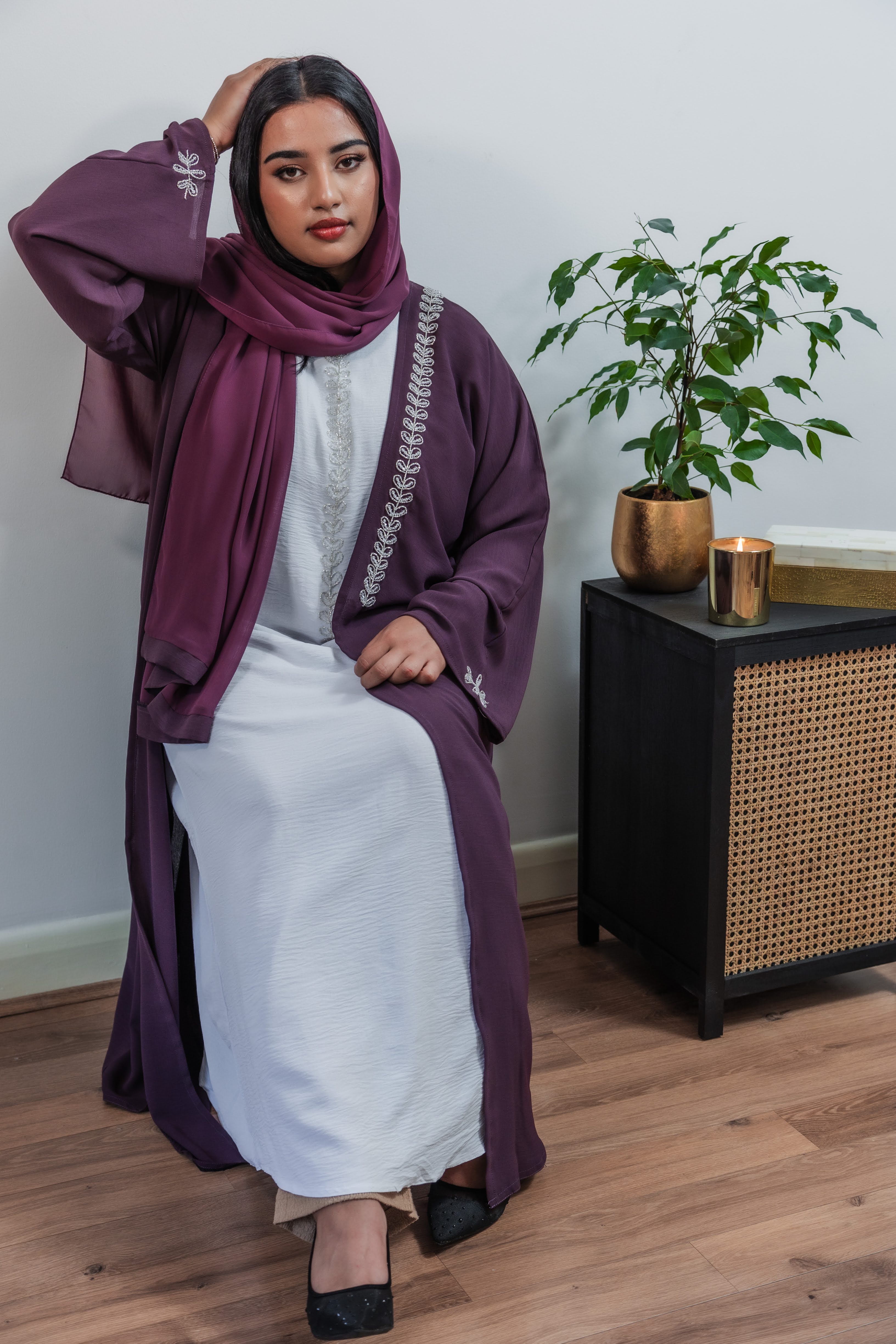 White 2024 colour abaya