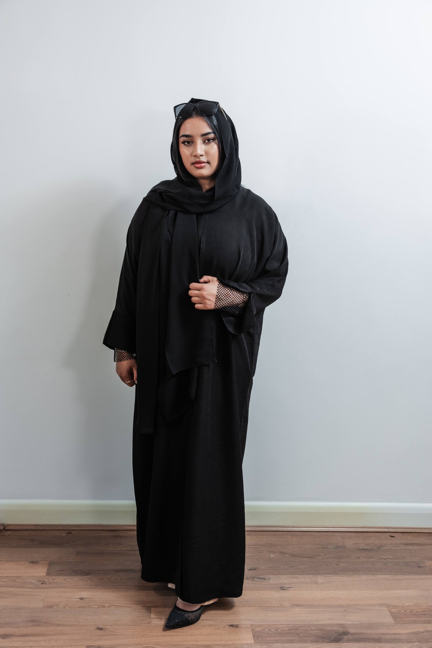 NEW Black Net Sleeve Abaya